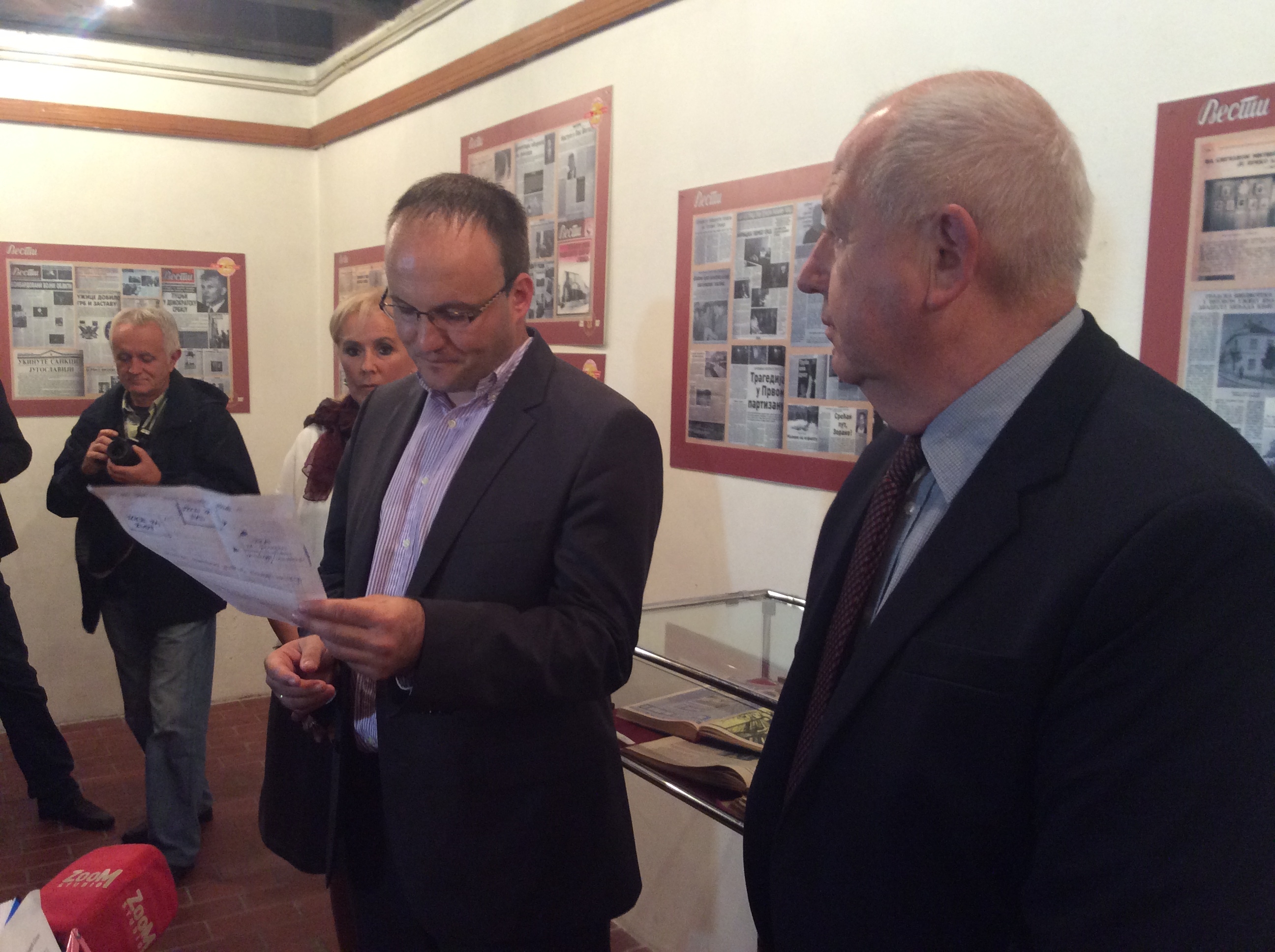 Nemanja Nešić, zamenik gradonačelnika i Nikola Gogić, direktor Narodnog muzeja iz Užica Foto--URP