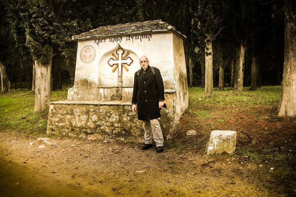 Sreten Vuković, prilikom boravka na Hilandaru u decembru 2012. Foto--S.V.
