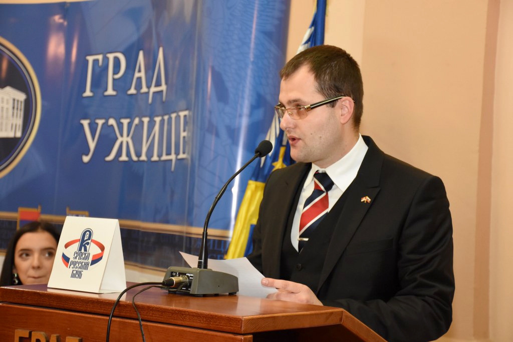 Nemanja Spalović, predsednik Srpsko- rsukog kluba u Užicu Foto--Foto video Fleš
