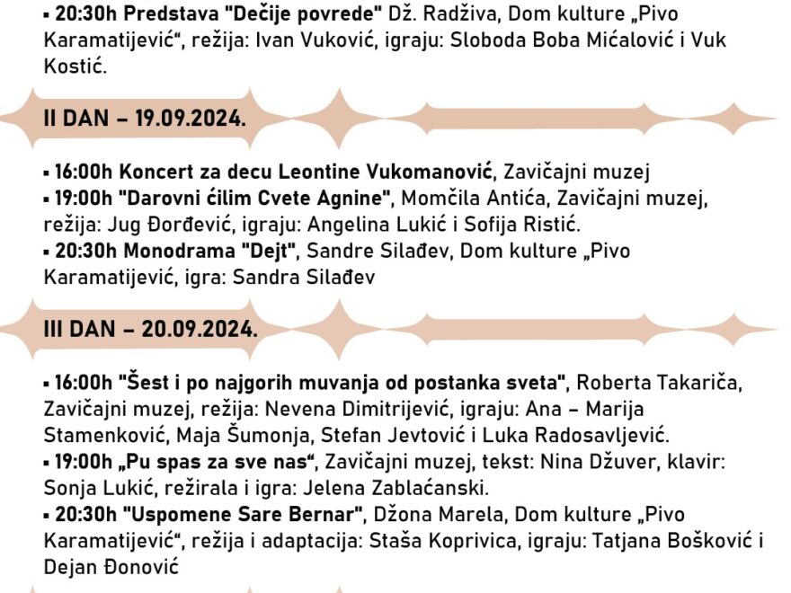 Do 21. septembra u Priboju “Dani Danila Lazovića”