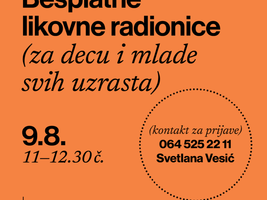 Kulturni de-centar Reflektor organizuje kreativne likovne radionice za decu i mlade